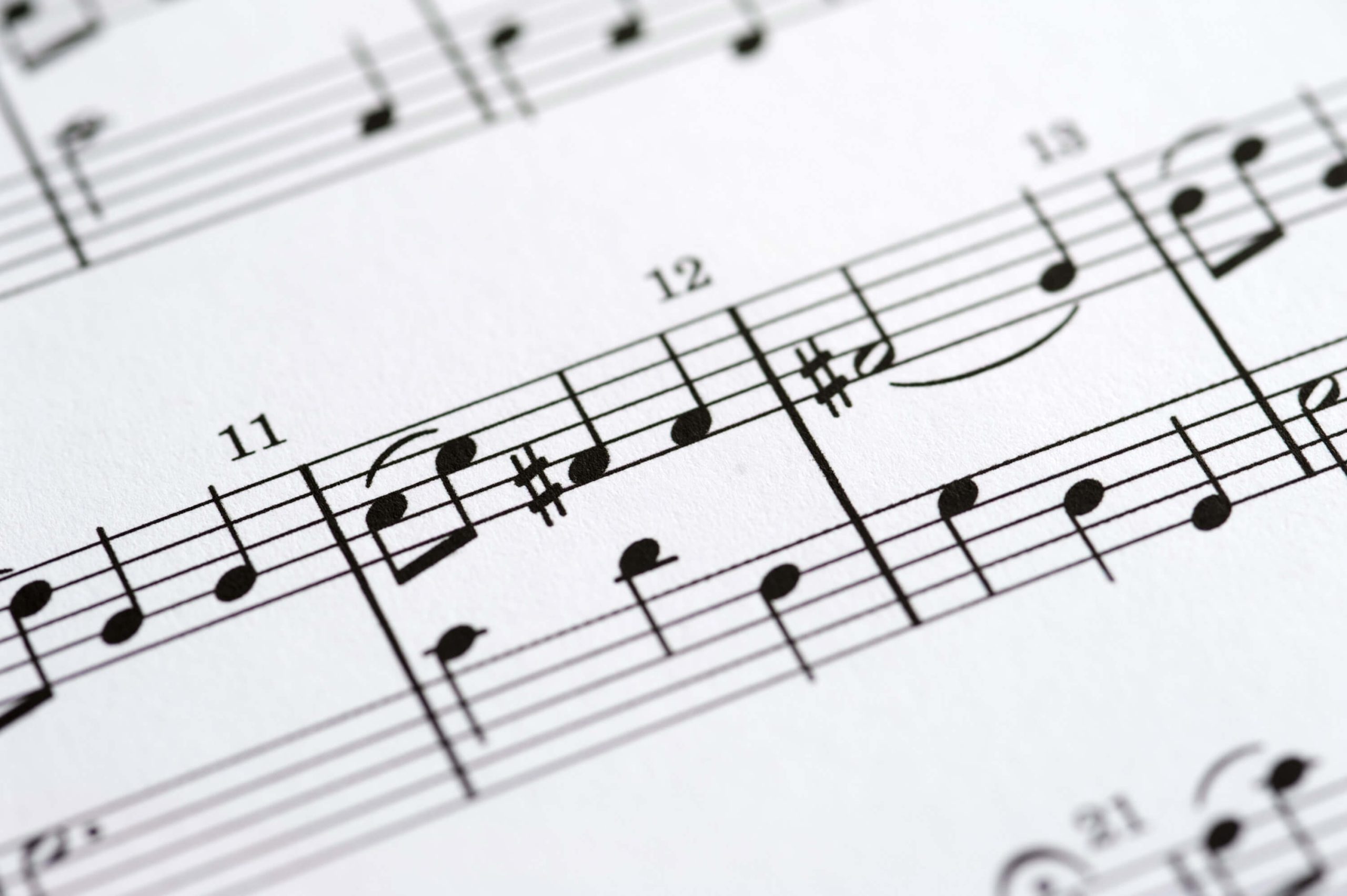 Sheet Music Note on paper